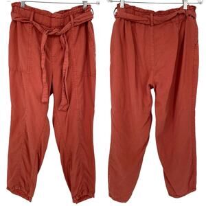 SOCIAL STANDARD BY SANCTUARY Tencel Relaxed Fit Pull On Pants Rust Red Large